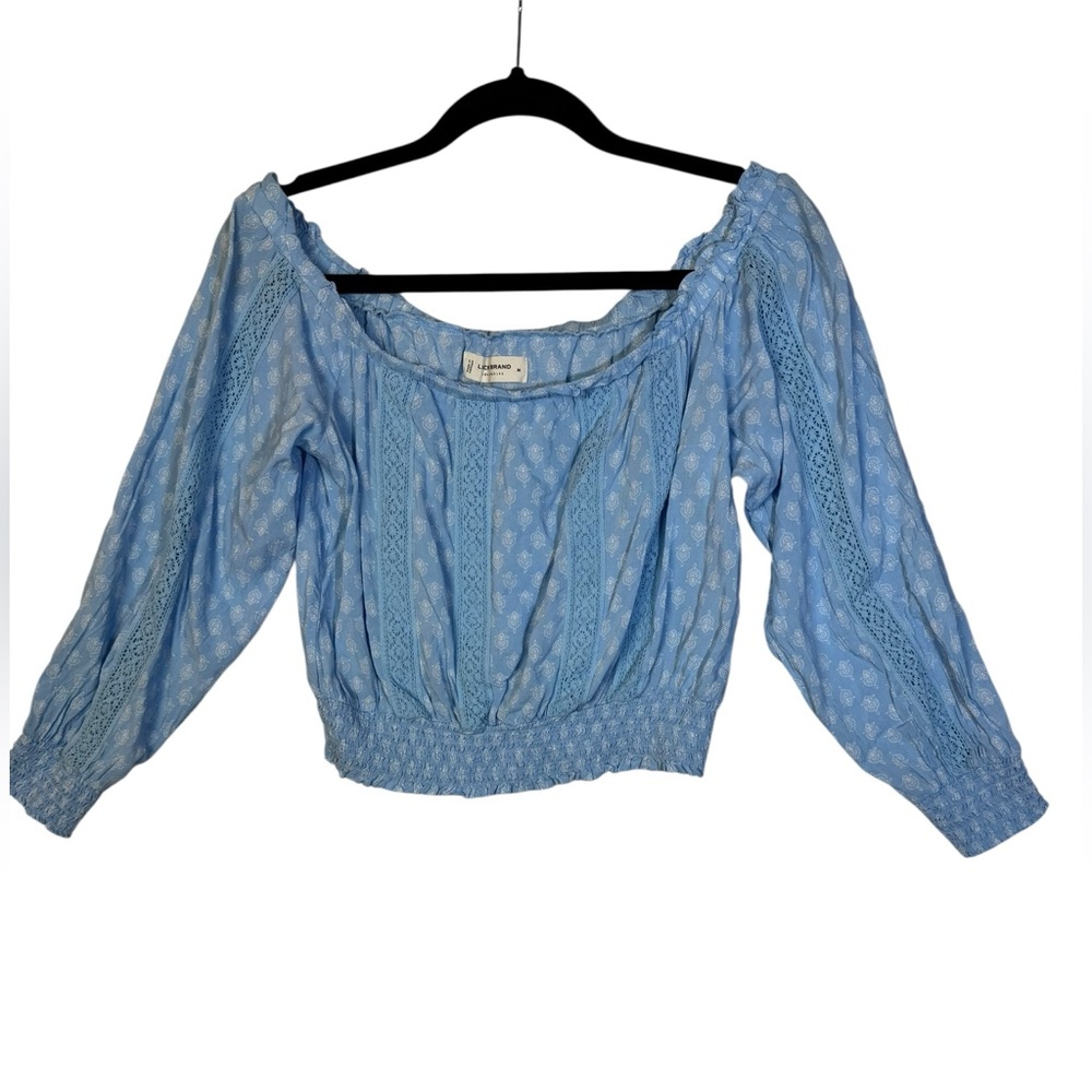 Lucky‎ Brand Blue Boho Peasant Top Women’s Medium